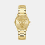 Gt Roxy Women Quartz Champagne Dial Analog Stainless Steel GW0987L2