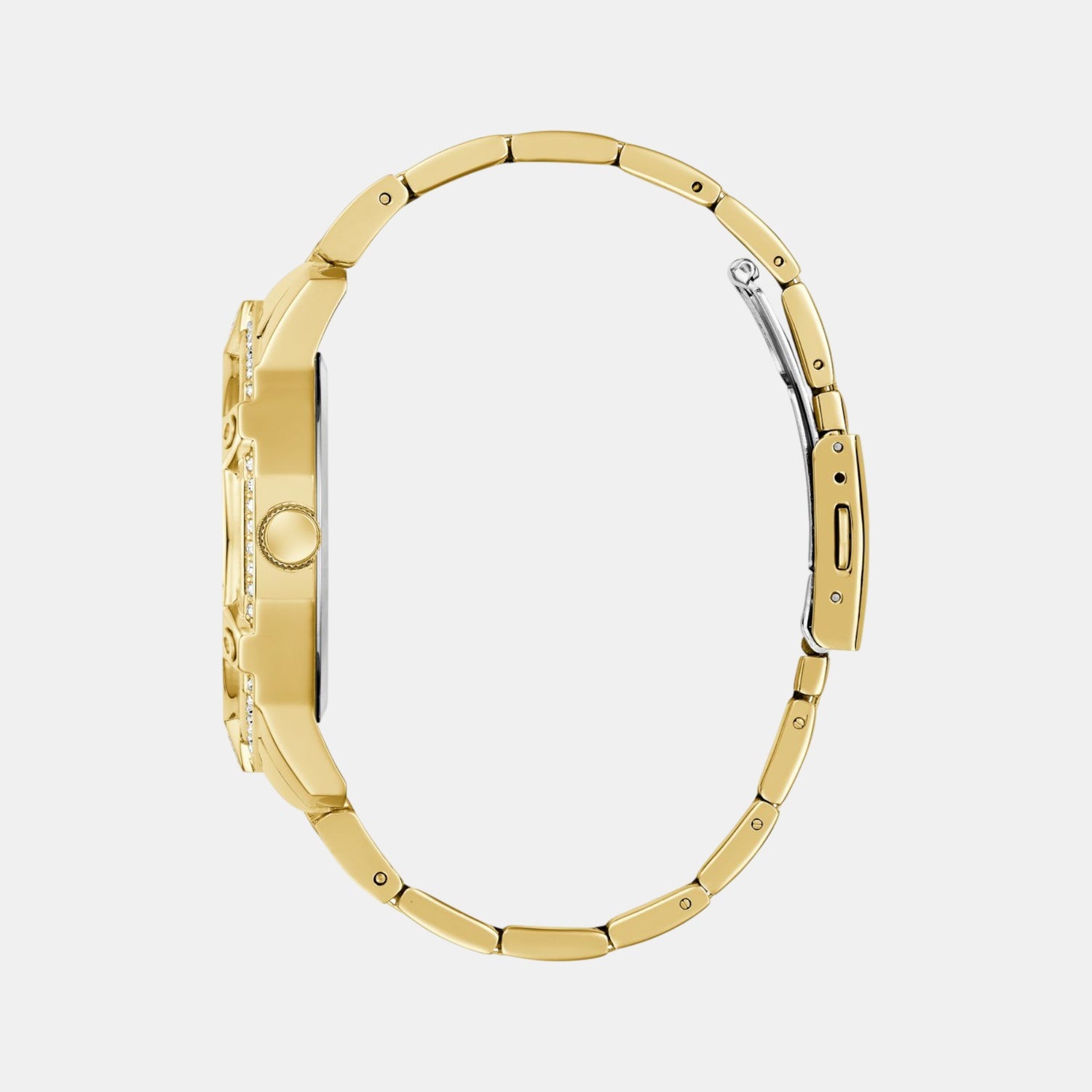 Trend Men Quartz Champagne Dial Multi-Function Stainless Steel Watch GW0990G2