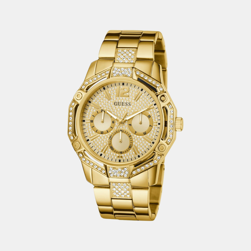 Guess Trend Men Quartz Champagne Dial Multi-Function Stainless Steel Watch GW0990G2