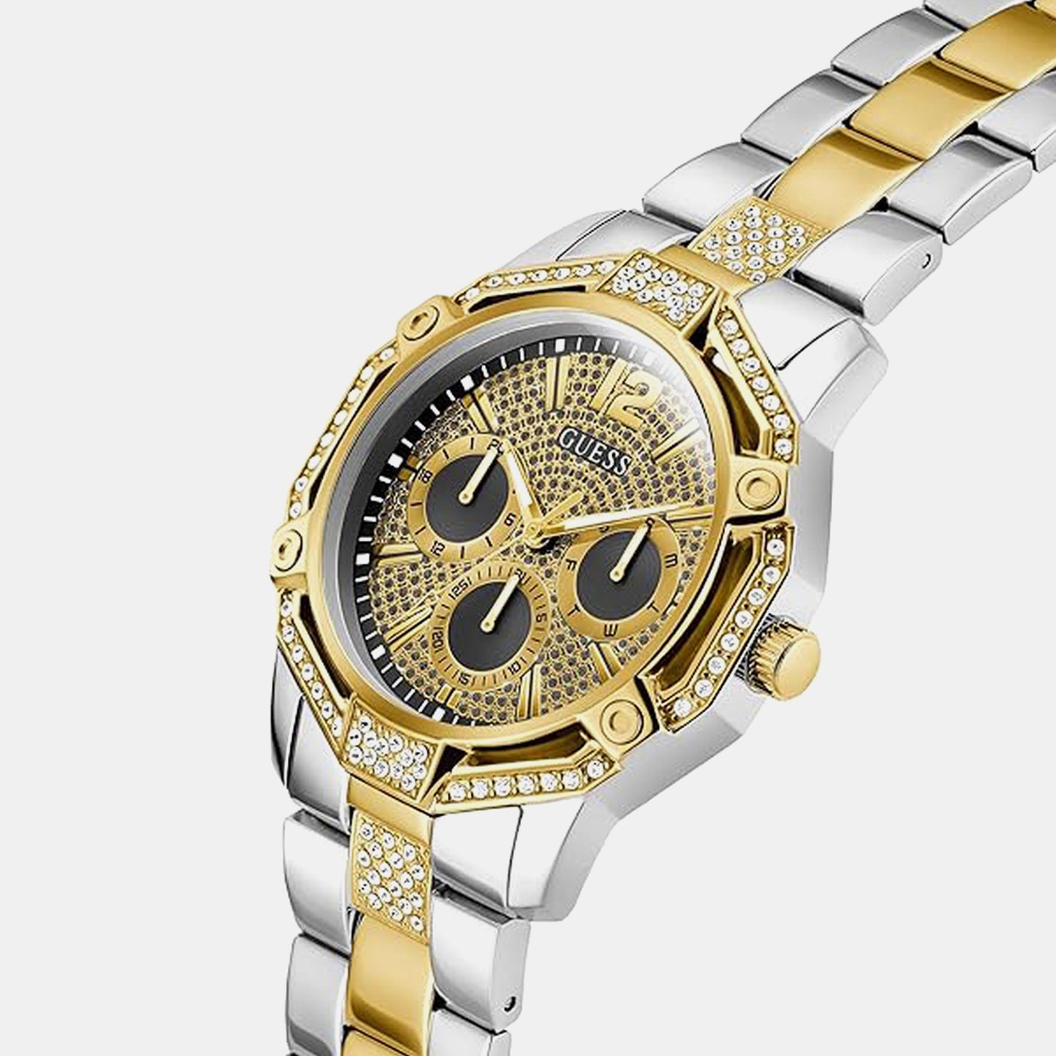 Guess Trend Men Quartz Black Dial Multi-Function Stainless Steel Watch GW0990G4