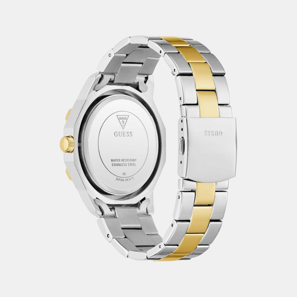 Trend Men Quartz Black Dial Multi-Function Stainless Steel Watch GW0990G4