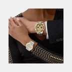 Trend Men Quartz Black Dial Multi-Function Stainless Steel Watch GW0990G4