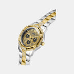 Trend Men Quartz Black Dial Multi-Function Stainless Steel Watch GW0990G4