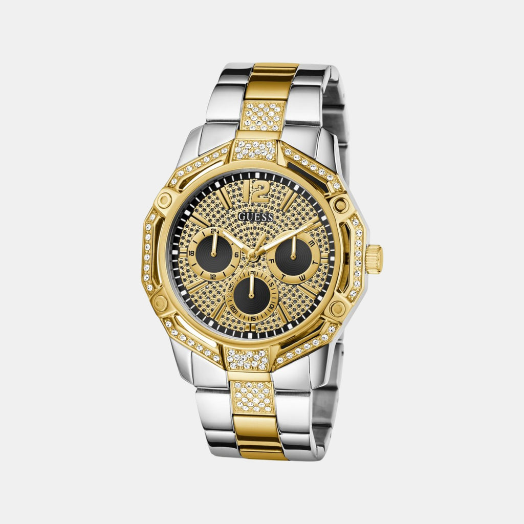 Trend Men Quartz Black Dial Multi-Function Stainless Steel Watch GW0990G4