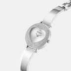Women Quartz White Dial Analog Stainless Steel Watch GW0991L1