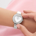 Women Quartz White Dial Analog Stainless Steel Watch GW0991L1