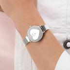 Women Quartz White Dial Analog Stainless Steel Watch GW0991L1