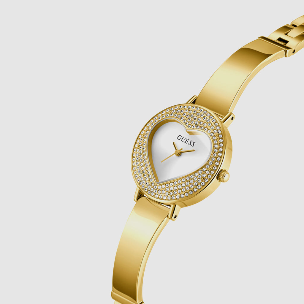 Women Quartz White Dial Analog Stainless Steel Watch GW0991L2