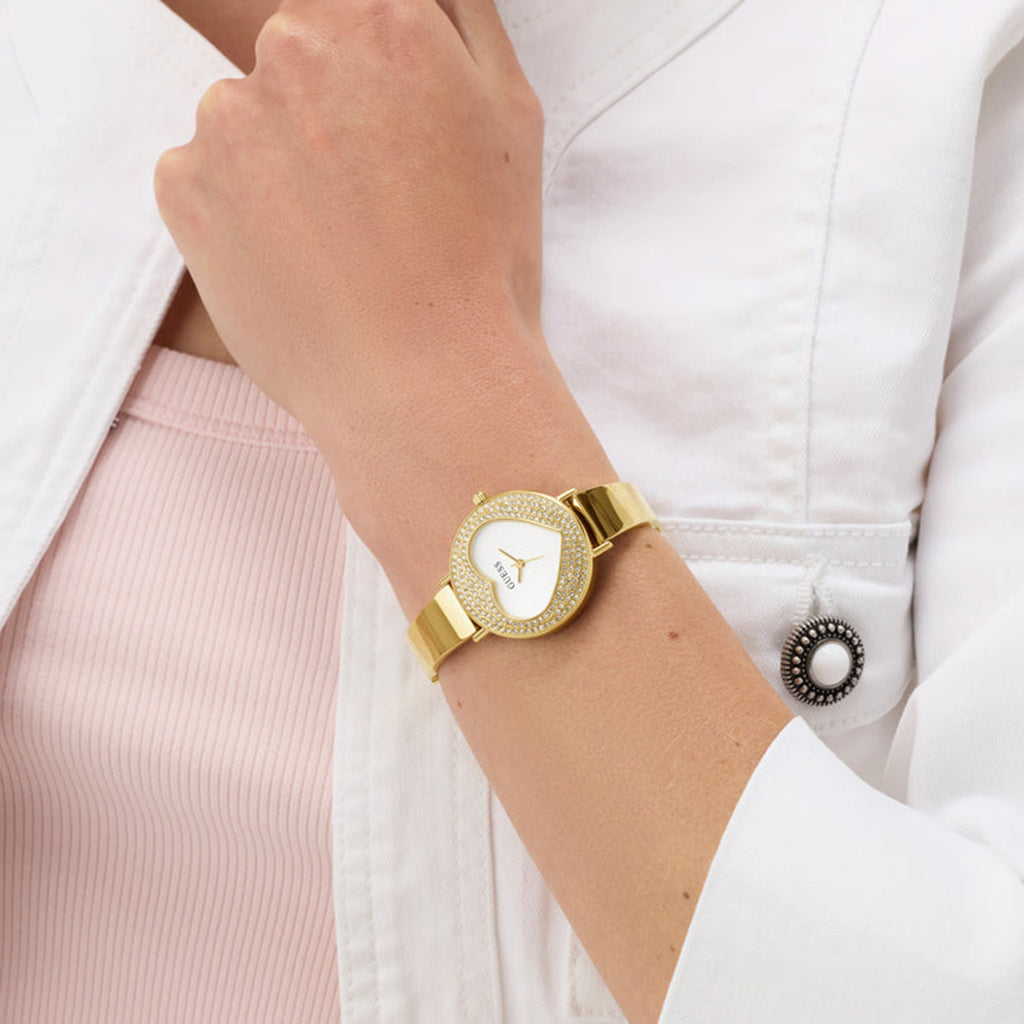 Women Quartz White Dial Analog Stainless Steel Watch GW0991L2