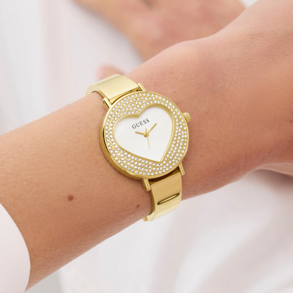 Women Quartz White Dial Analog Stainless Steel Watch GW0991L2
