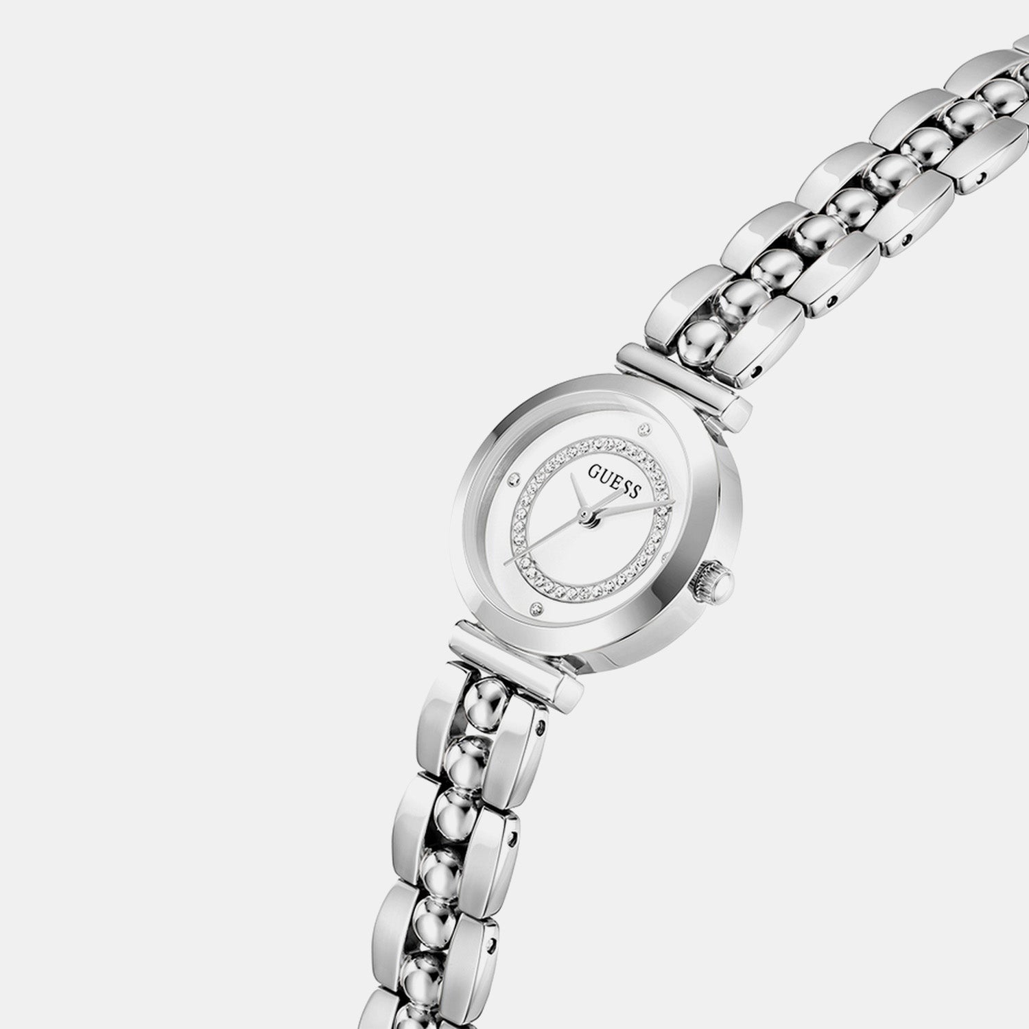 Women Quartz White Dial Analog Stainless Steel Watch GW0994L1