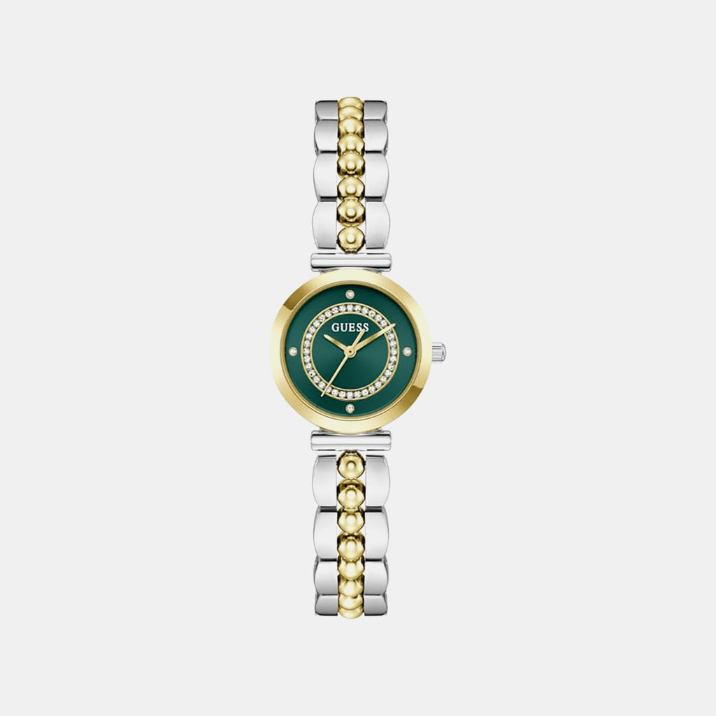 Women Quartz Green Dial Analog Stainless Steel Watch GW0994L3