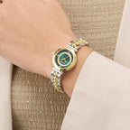 Women Quartz Green Dial Analog Stainless Steel Watch GW0994L3