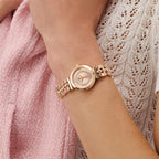 Women Quartz Rose Gold Dial Analog Stainless Steel Watch GW0994L4