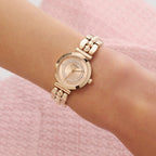 Women Quartz Rose Gold Dial Analog Stainless Steel Watch GW0994L4