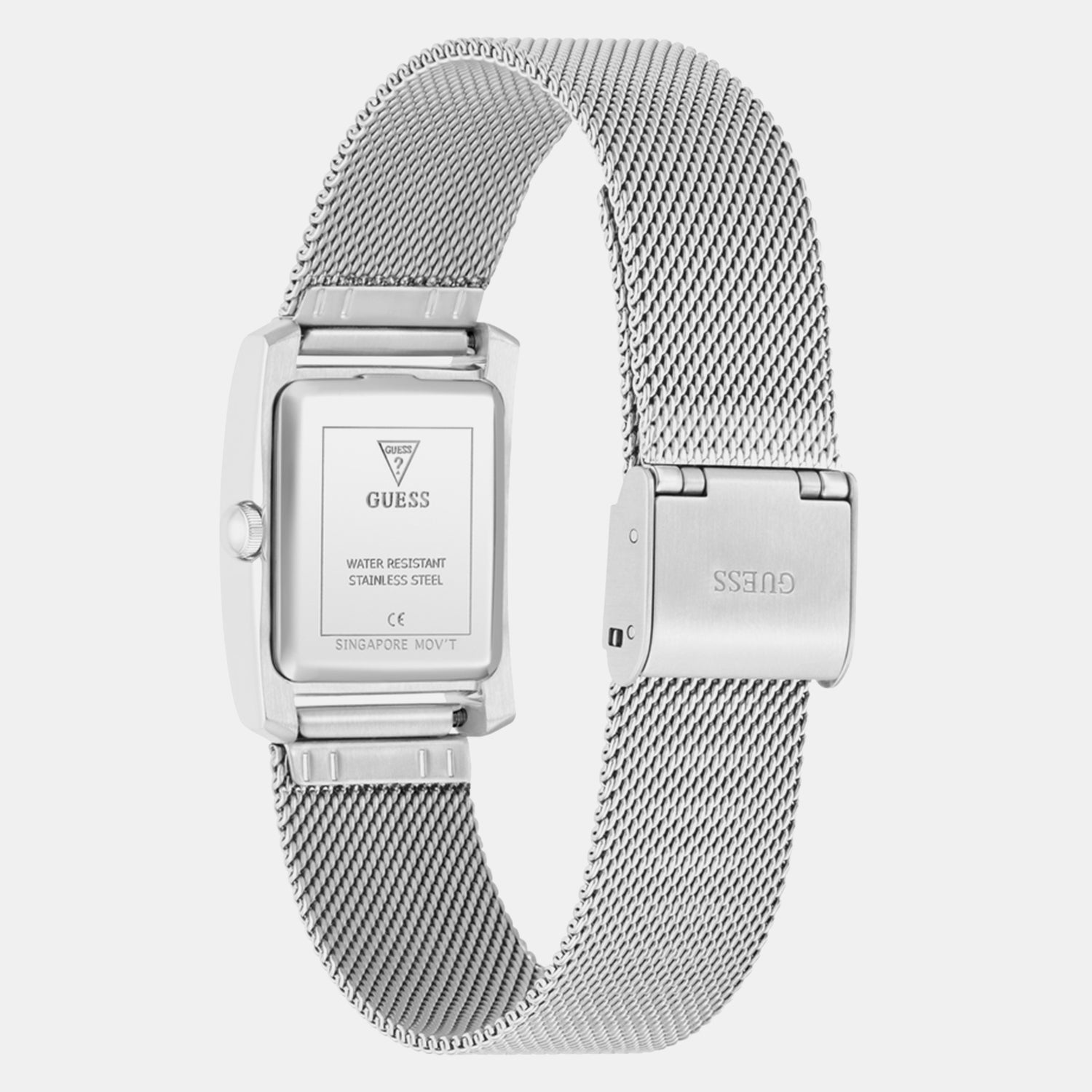 Women Quartz White Dial Analog Mesh Watch GW0997L1