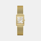 Women Quartz White Dial Analog Mesh Watch GW0997L2