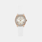 Women Quartz White Dial Analog Silicone Watch GW1000L3