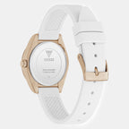 Women Quartz White Dial Analog Silicone Watch GW1000L3