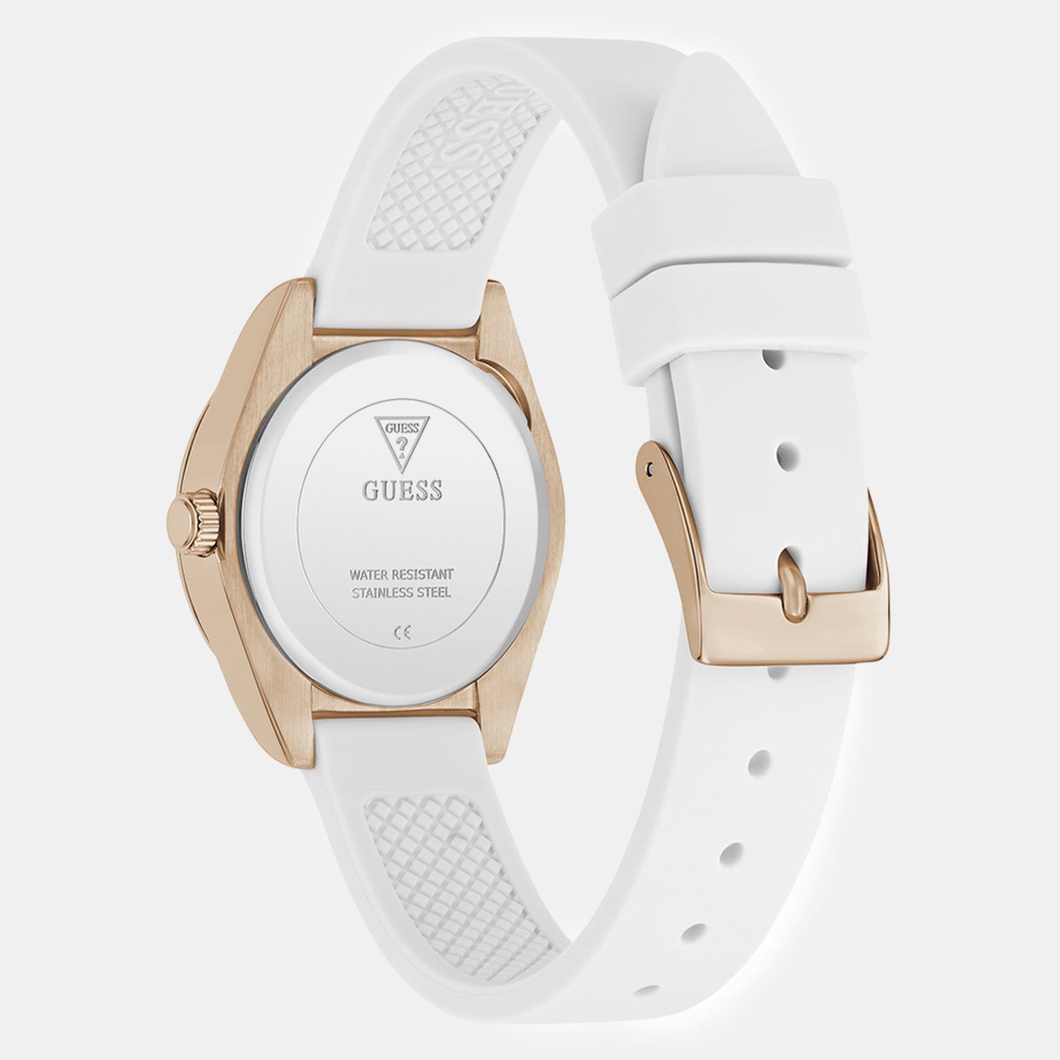 Women Quartz White Dial Analog Silicone Watch GW1000L3