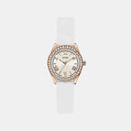 Gd Mini Luna Women Quartz White Dial Analog Silicone Watch Gw1000L3