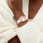 Women Quartz White Dial Analog Silicone Watch GW1000L3