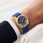Women Quartz Blue Dial Analog Silicone Watch GW1000L4
