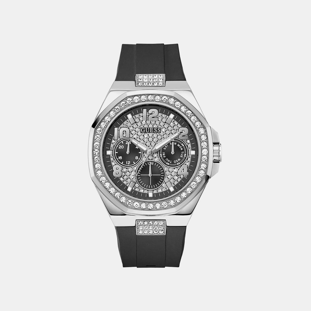 Men Quartz Silver Dial Multi-Function Silicone Watch GW1002G1