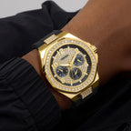 Men Quartz Black Dial Multi-Function Silicone Watch GW1002G2