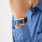 Men Quartz Blue Dial Analog Leather Watch GW1003G2