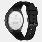 Dress Men Quartz Black Dial Analog Silicone Watch GW1005G3