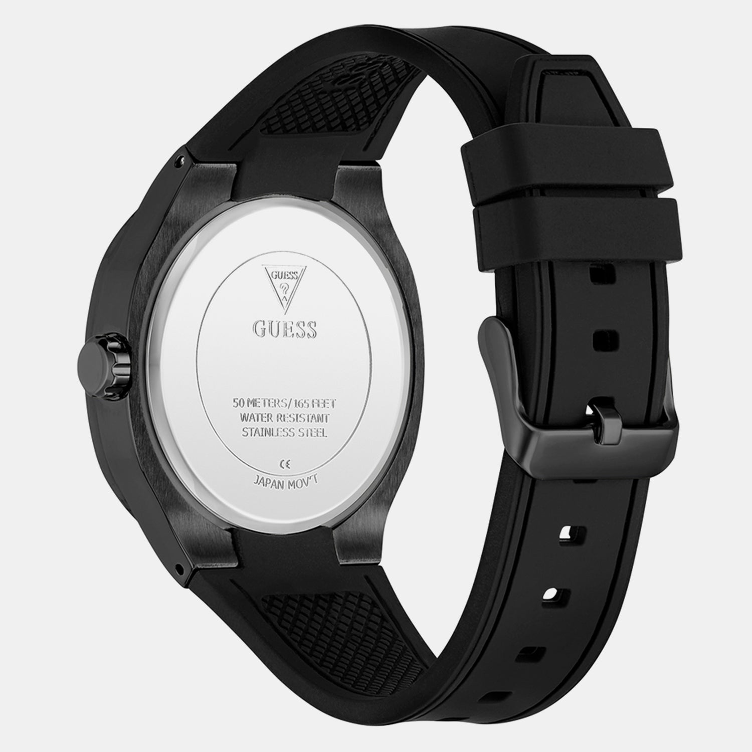 Dress Men Quartz Black Dial Analog Silicone Watch GW1005G3