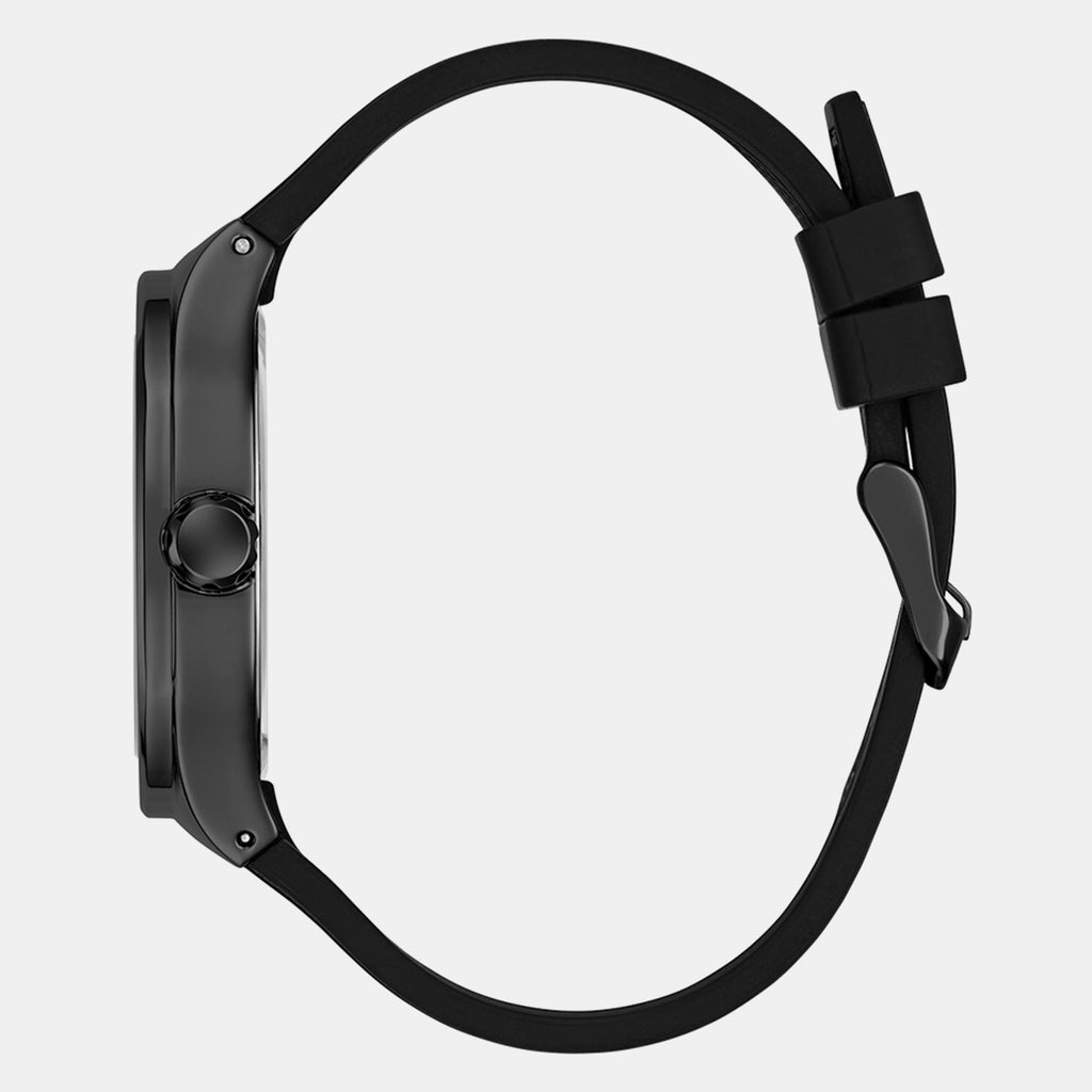 Dress Men Quartz Black Dial Analog Silicone Watch GW1005G3