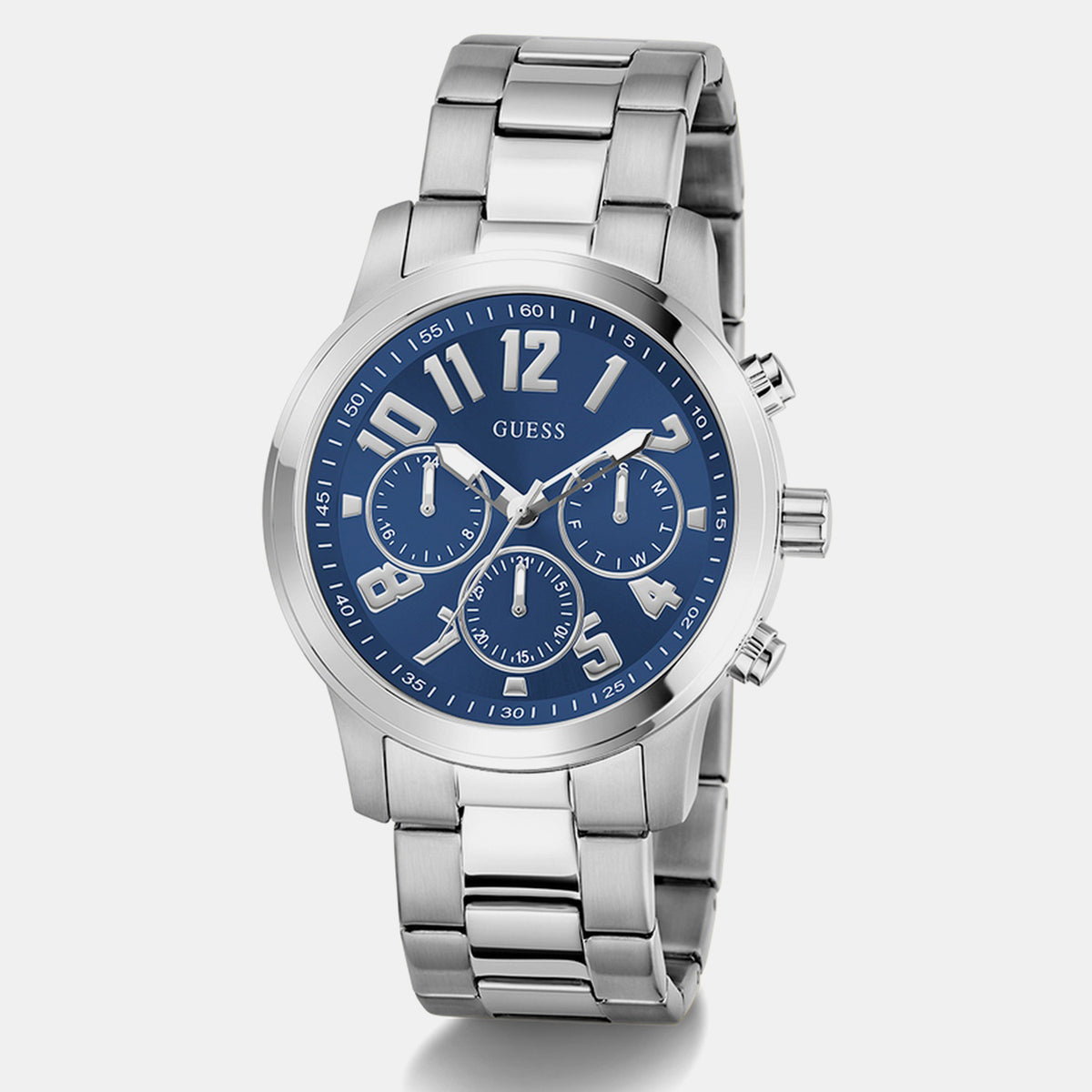 Gs Parker Men Quartz Blue Dial Multi-Function Stainless Steel Watch Gw1006G1
