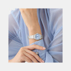 Swarovski ReCreated Limited Edition Bejeweled Women Quartz Ice Blue Dial Analog Stainless Steel Watch GW1010L1