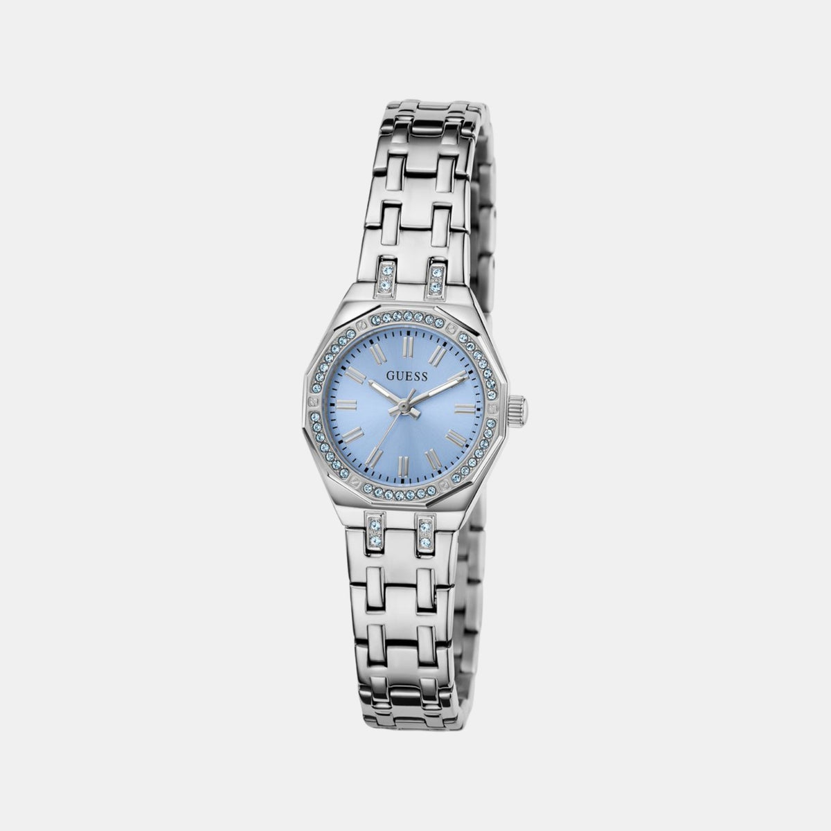 Gb Pixie Women Quartz Blue Dial Analog Stainless Steel Watch Gw1010L1