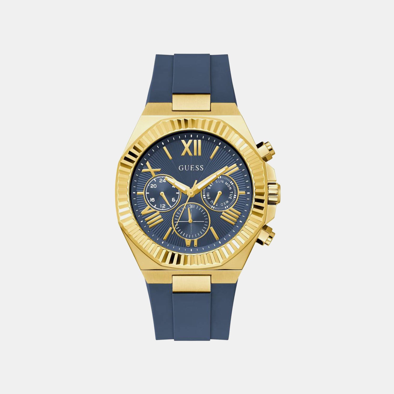 Equity Men Quartz Blue Dial Chronograph Silicone Watch GW1011G2