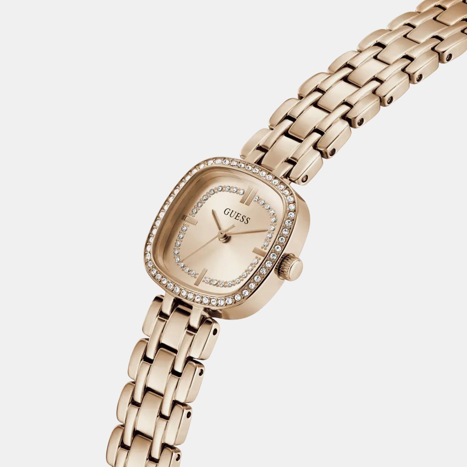 Hazel Women Quartz Rose Gold Dial Analog Stainless Steel Watch GW1018L4