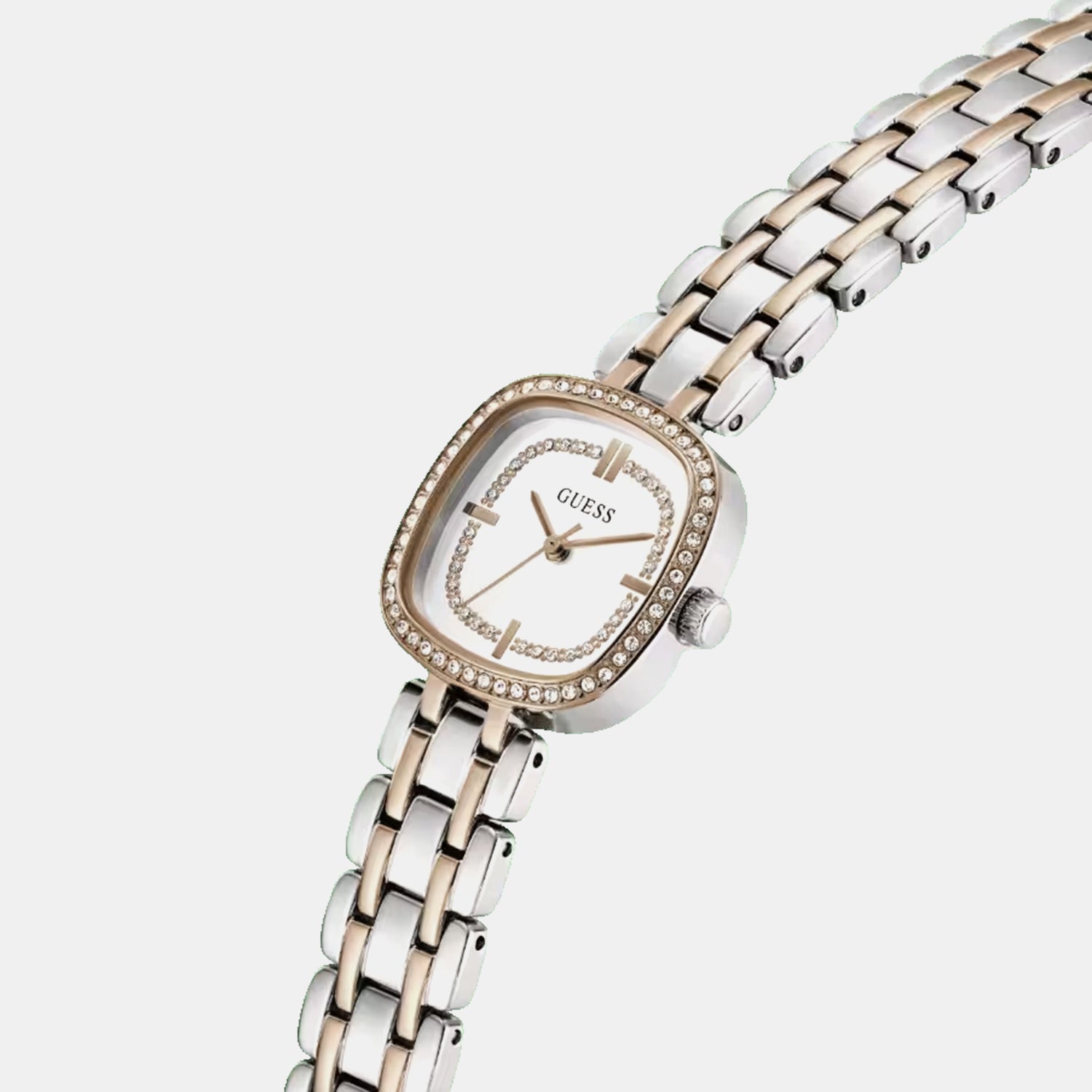 Women Quartz White Dial Analog Stainless Steel Watch GW1018L5