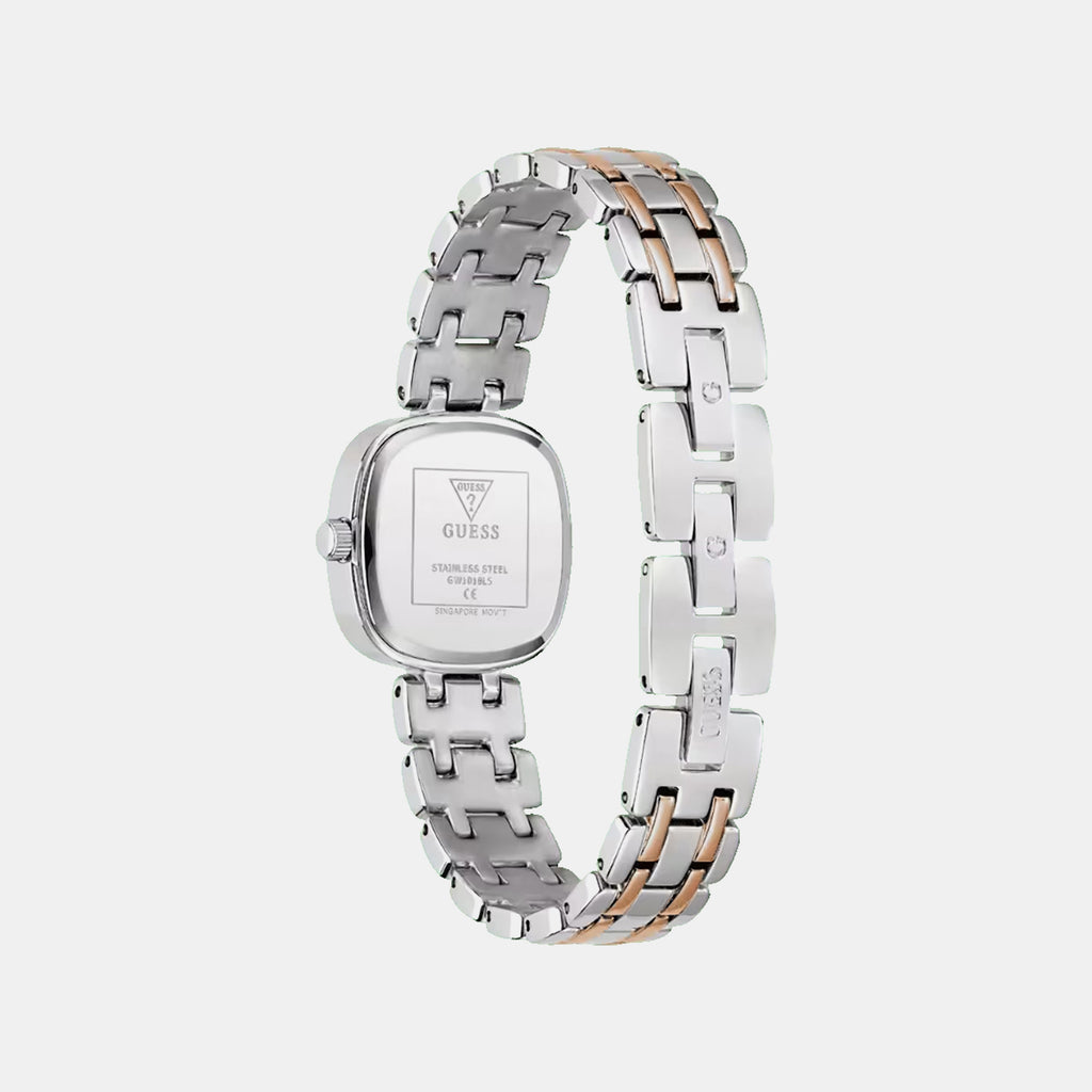 Women Quartz White Dial Analog Stainless Steel Watch GW1018L5