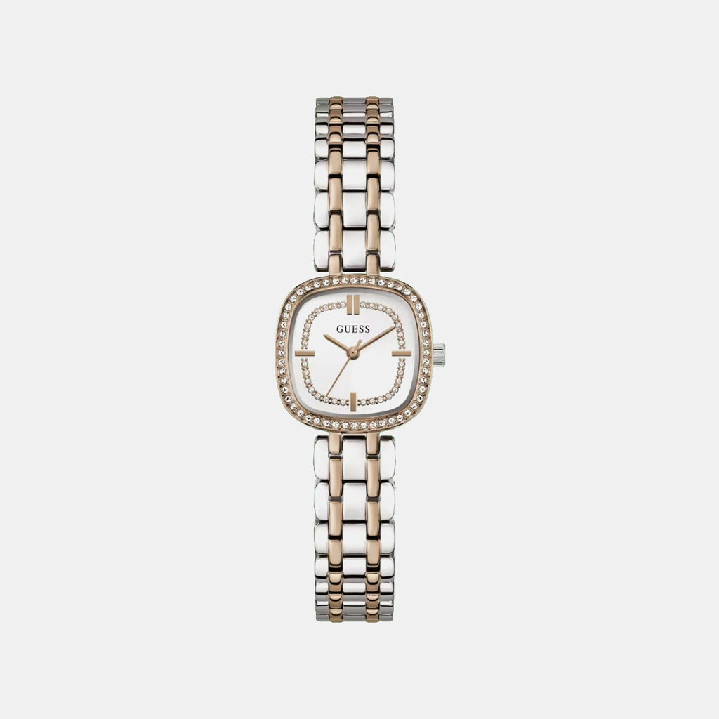 Women Quartz White Dial Analog Stainless Steel Watch GW1018L5