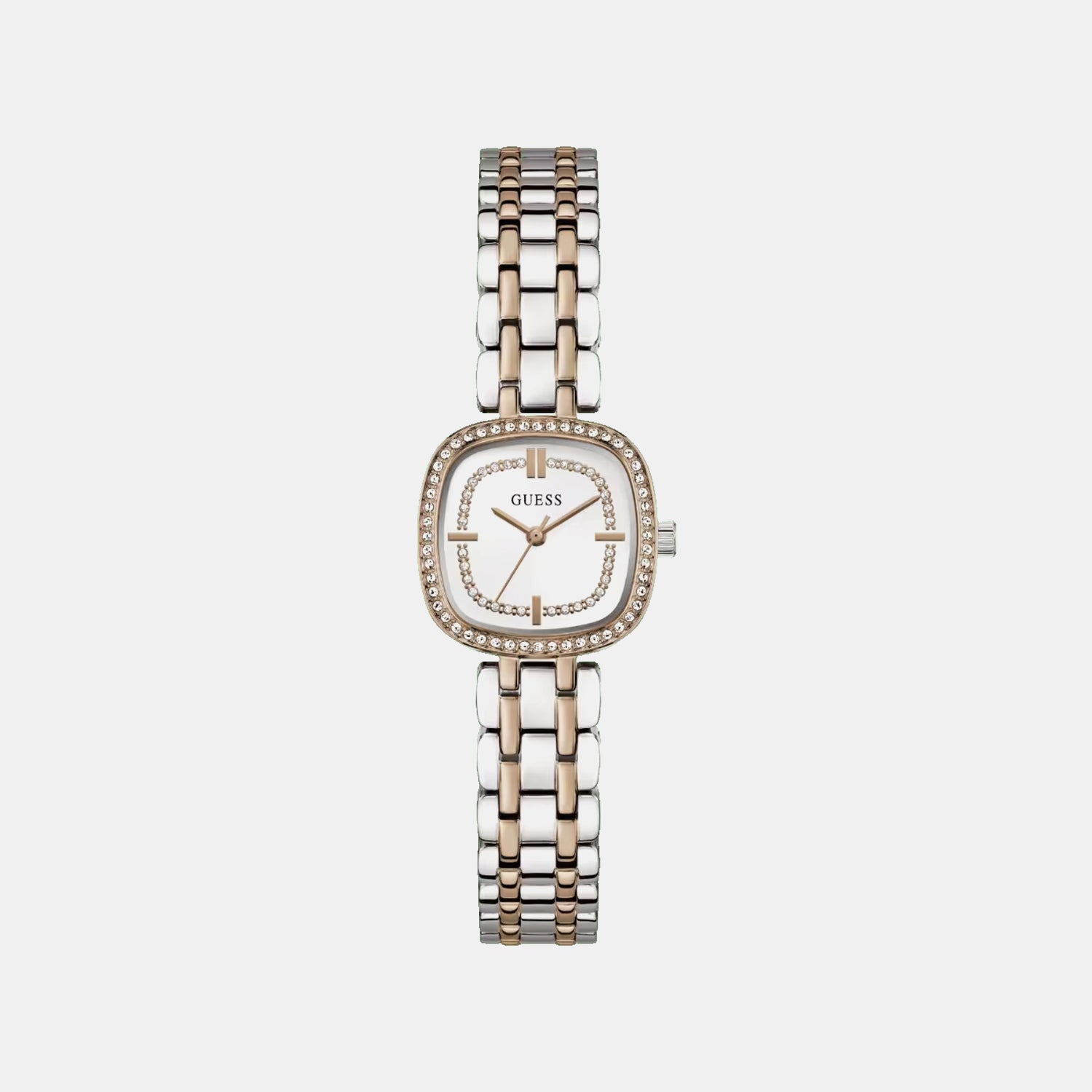 Women Quartz White Dial Analog Stainless Steel Watch GW1018L5