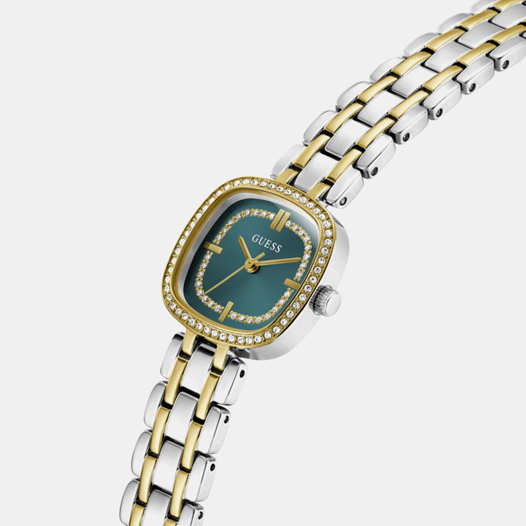 Women Quartz Teal Dial Analog Stainless Steel Watch GW1018L6