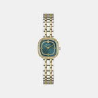 Women Quartz Teal Dial Analog Stainless Steel Watch GW1018L6