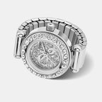Women Quartz Silver Dial Analog Stainless Steel Watch GW1022L1