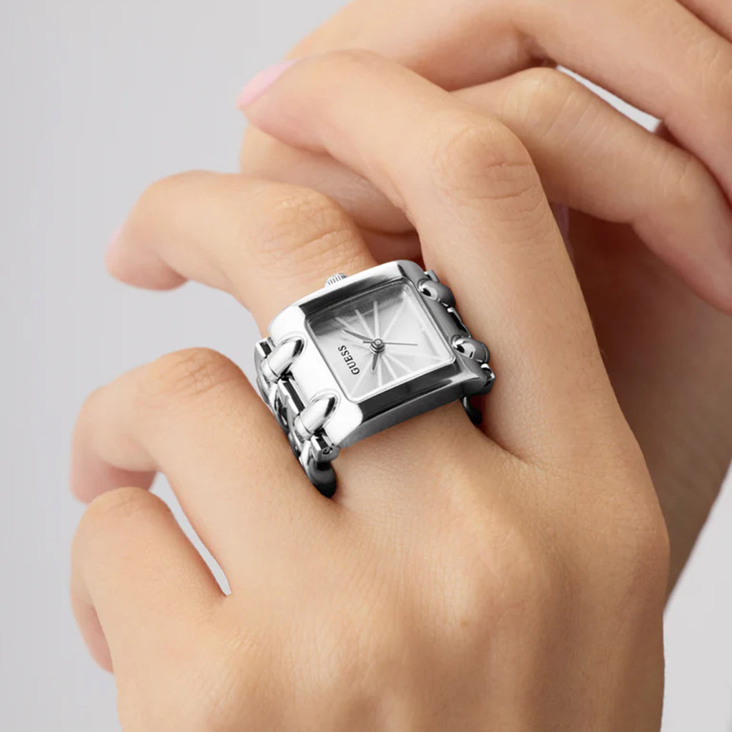Women Quartz Silver Dial Analog Stainless Steel Watch GW1025L1