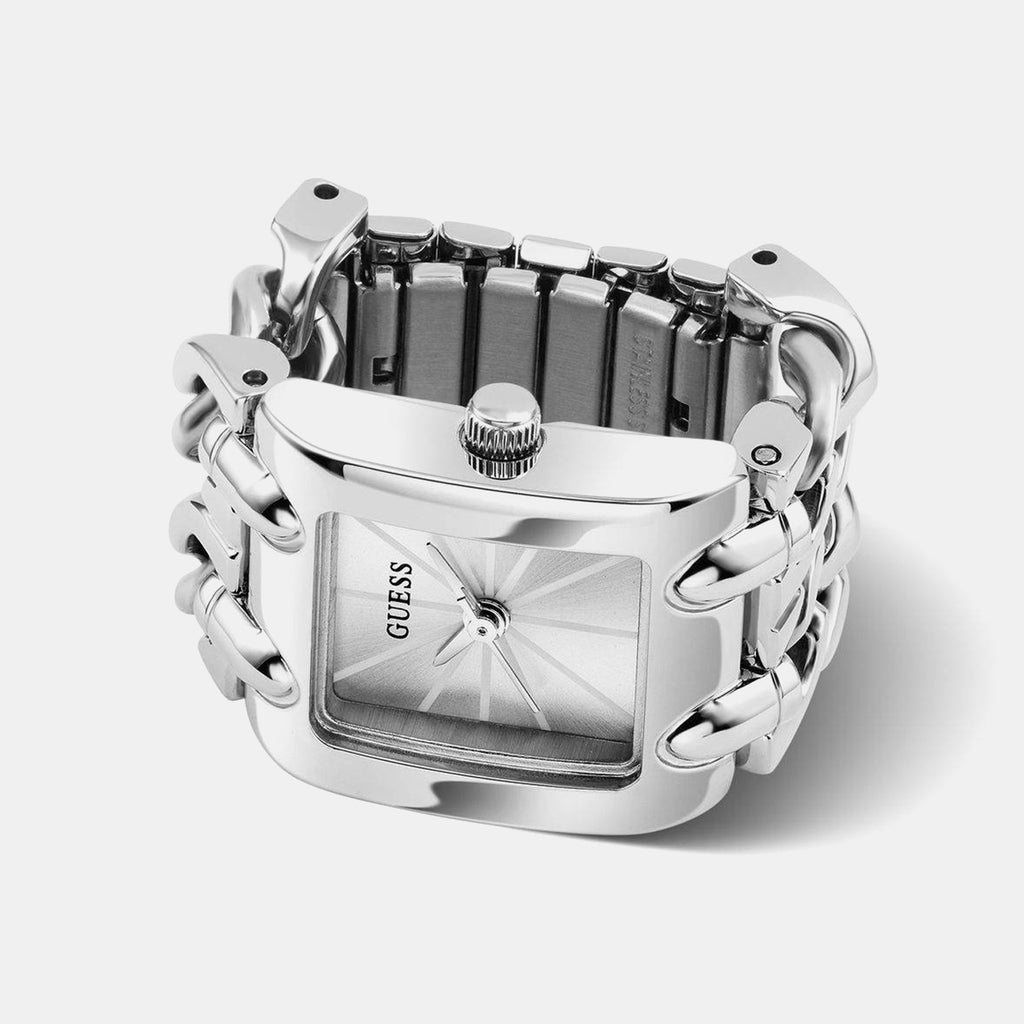Women Quartz Silver Dial Analog Stainless Steel Watch GW1025L1