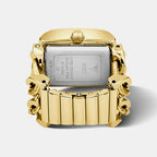 Women Quartz Gold Dial Analog Stainless Steel Watch GW1025L2
