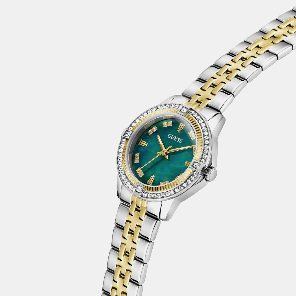 Women Quartz Green Dial Analog Stainless Steel Watch GW1027L3