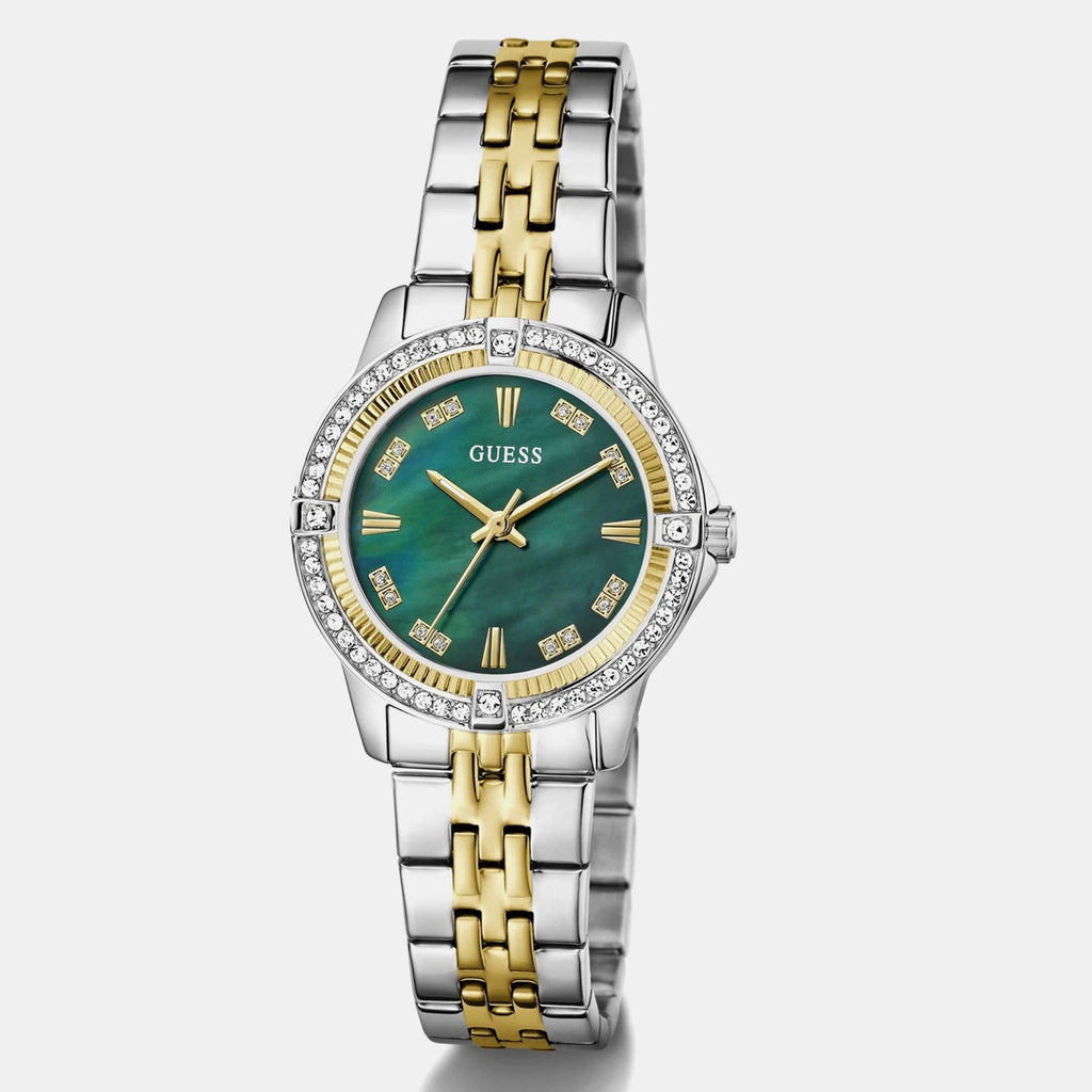 Women Quartz Green Dial Analog Stainless Steel Watch GW1027L3